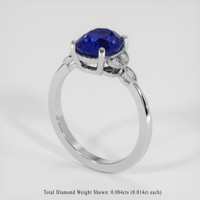 2.69 Ct. Color Change Sapphire Ring, Silver 2