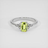 0.94 Ct. Greenish Yellow Chrysoberyl Ring, Silver 1