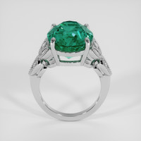 9.79 Ct. Bluish Green Prasiolite Ring, Silver 3