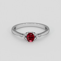 0.38 Ct. Ruby Ring, Silver 1