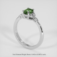 1.02 Ct. Green Sapphire Ring, Silver 2