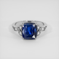 4.02 Ct. Blue Sapphire Ring, Silver 1