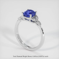 1.47 Ct. Blue Sapphire Ring, 10K White Gold 2