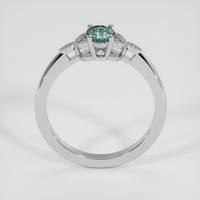 0.80 Ct. Bluish Green Sapphire Ring, 14K White Gold 3