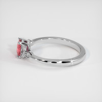 0.60 Ct. Pink Sapphire Ring, 14K White Gold 4