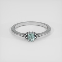 0.41 Ct. Alexandrite Ring, 18K White Gold 1