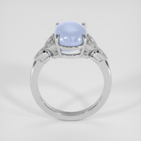 6.27 Ct. Greyish Blue Sapphire Ring, 18K White Gold 3