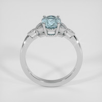 2.05 Ct. Greenish Blue Sapphire Ring, 18K White Gold 3