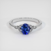 0.84 Ct. Sapphire Ring, 18K White Gold 1
