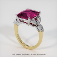 6.33 Ct. Gemstone Ring, 18K White & Yellow 2