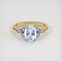 3.37 Ct. Sapphire Ring, 18K White & Yellow 1