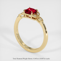 1.37 Ct. Ruby Ring, 10K Yellow Gold 2