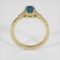 0.76 Ct. Greenish Blue Sapphire Ring, 10K Yellow Gold 3