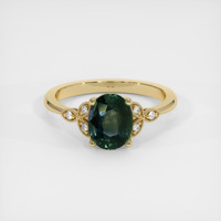 2.17 Ct. Green Sapphire Ring, 10K Yellow Gold 1