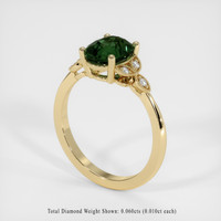 2.17 Ct. Green Sapphire Ring, 10K Yellow Gold 2