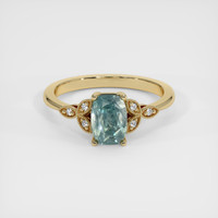 2.29 Ct. Bluish Green Sapphire Ring, 10K Yellow Gold 1