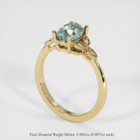 2.29 Ct. Bluish Green Sapphire Ring, 10K Yellow Gold 2