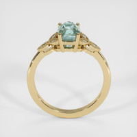 2.29 Ct. Bluish Green Sapphire Ring, 10K Yellow Gold 3