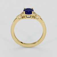 2.00 Ct. Blue Sapphire Ring, 14K Yellow Gold 3