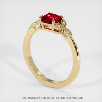1.37 Ct. Ruby Ring, 14K Yellow Gold 2