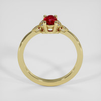 0.63 Ct. Ruby Ring, 14K Yellow Gold 3