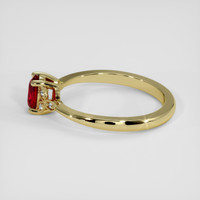 0.63 Ct. Ruby Ring, 14K Yellow Gold 4