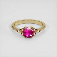 1.02 Ct. Pinkish Red Ruby Ring, 14K Yellow Gold 1