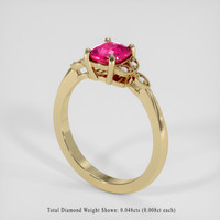 1.02 Ct. Pinkish Red Ruby Ring, 14K Yellow Gold 2