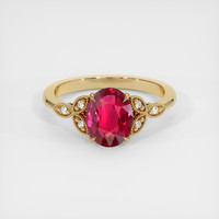 2.03 Ct. Ruby Ring, 14K Yellow Gold 1