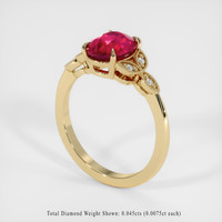 2.03 Ct. Ruby Ring, 14K Yellow Gold 2