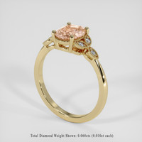 1.28 Ct. Padparadscha Sapphire Ring, 14K Yellow Gold 2