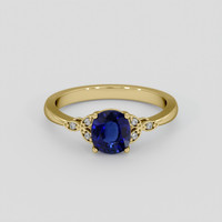2.00 Ct. Blue Sapphire Ring, 18K Yellow Gold 1