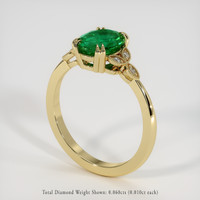 1.54 Ct. Emerald Ring, 18K Yellow Gold 2