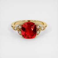 3.07 Ct. Ruby Ring, 18K Yellow Gold 1