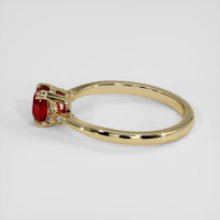 0.99 Ct. Ruby Ring, 18K Yellow Gold 4