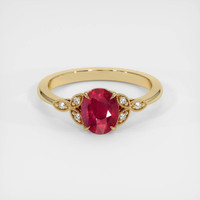 2.31 Ct. Ruby Ring, 18K Yellow Gold 1