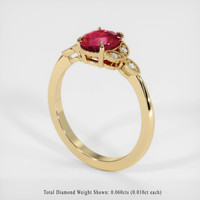 2.31 Ct. Ruby Ring, 18K Yellow Gold 2