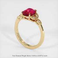 2.03 Ct. Ruby Ring, 18K Yellow Gold 2