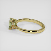 1.05 Ct. Green Sapphire Ring, 18K Yellow Gold 4