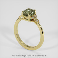 1.73 Ct. Green Sapphire Ring, 18K Yellow Gold 2
