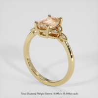 2.07 Ct. Padparadscha Sapphire Ring, 18K Yellow Gold 2