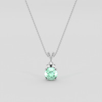 1.06 Ct. Green Beryl Pendant, Platinum 950 1