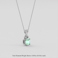 1.06 Ct. Green Beryl Pendant, Platinum 950 2