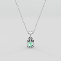 1.06 Ct. Green Beryl Pendant, Platinum 950 4