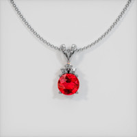 1.07 Ct. Ruby Pendant, 14K White Gold 1