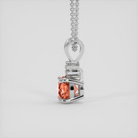 1.07 Ct. Padparadscha Sapphire Pendant, 14K White Gold 3
