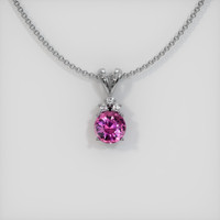 2.07 Ct. Sapphire Pendant, 14K White Gold 1