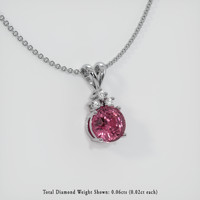 1.92 Ct. Sapphire Pendant, 14K White Gold 2