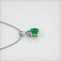 0.99 Ct. Emerald  Pendant - 18K White Gold