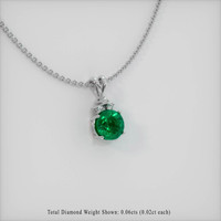 1.20 Ct. Emerald  Pendant - 18K White Gold